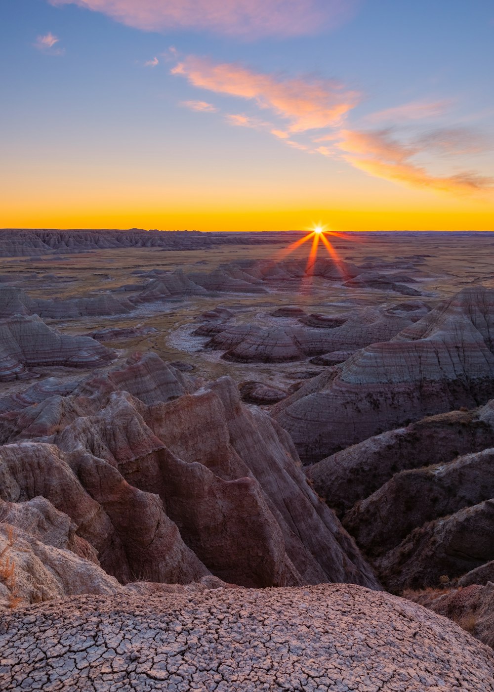 brown rocky mountain during sunset