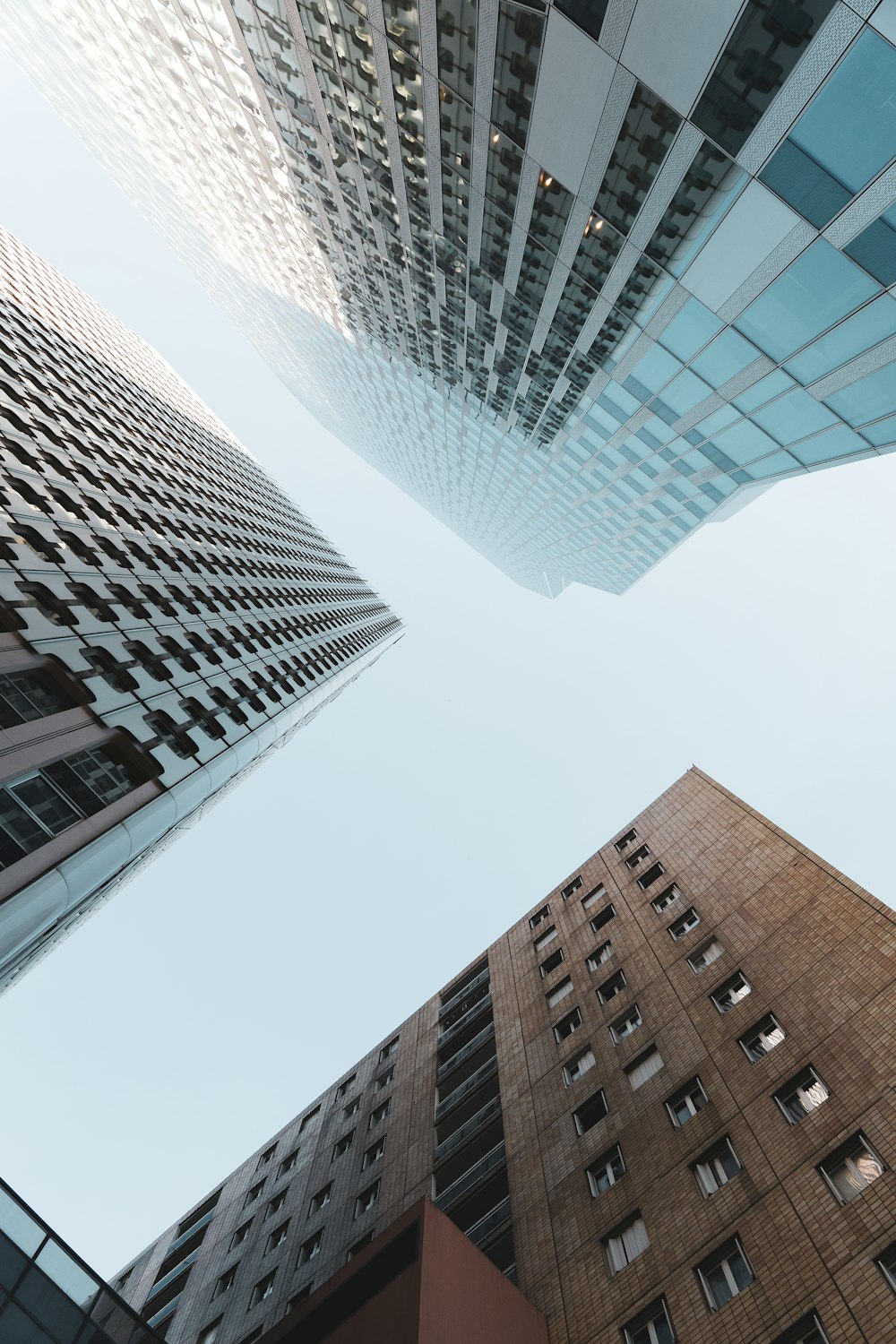 low angle photography of high rise building