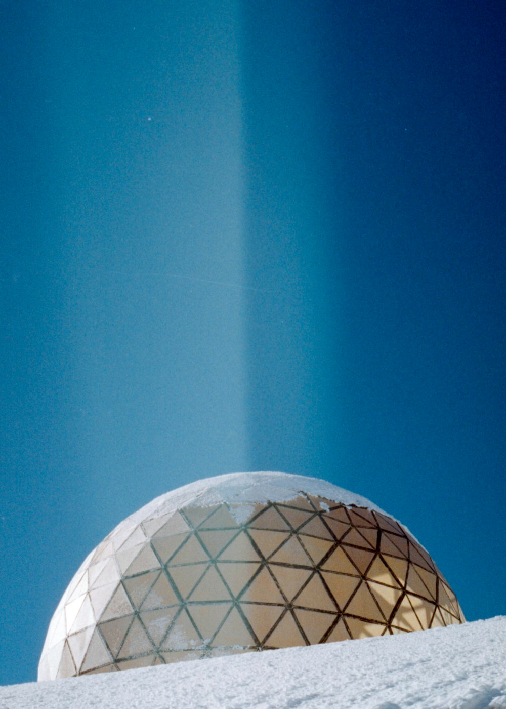 white round ball on blue background
