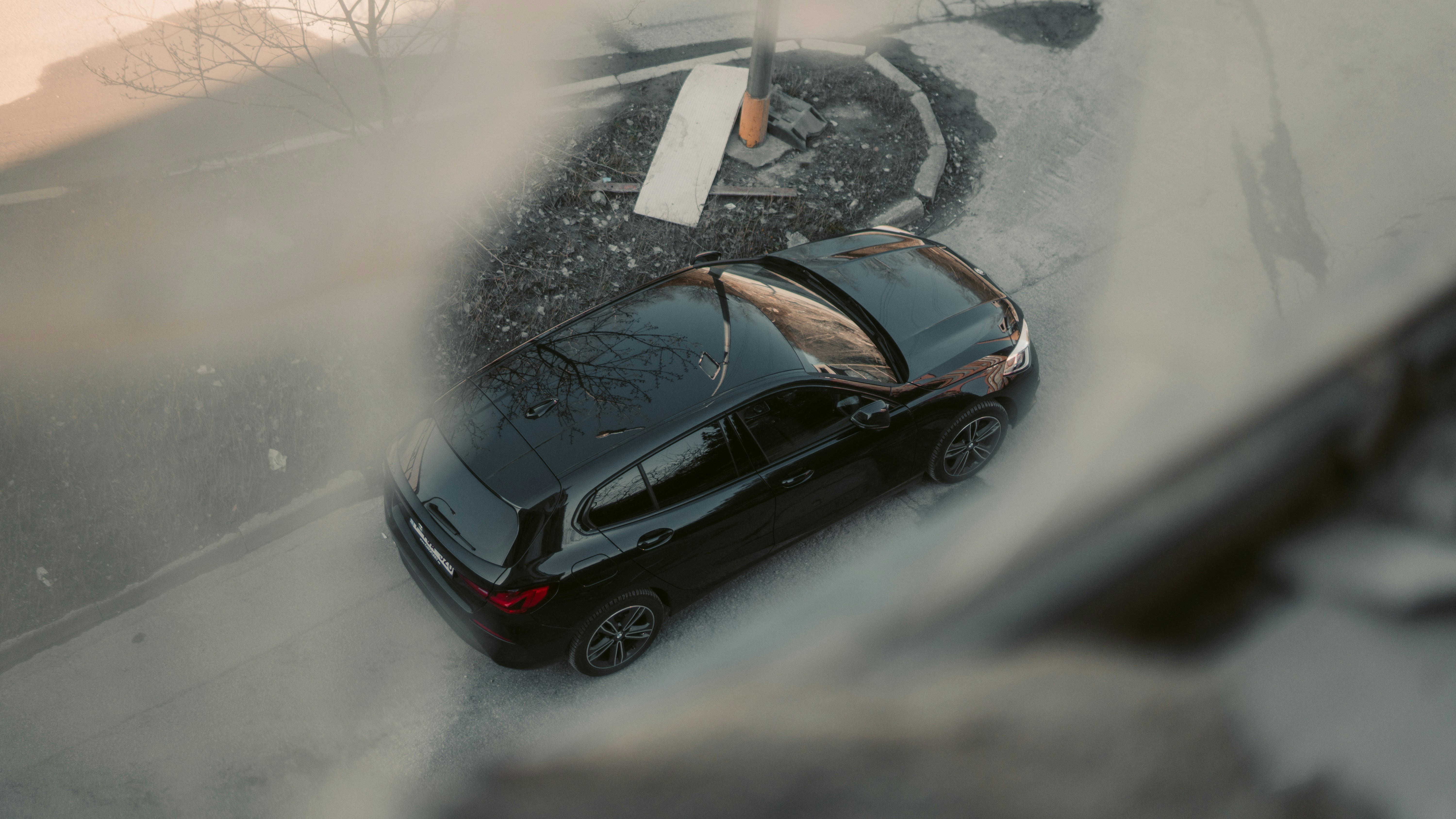 black porsche 911 on road