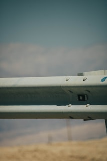 A safety guardrail installation in progress.