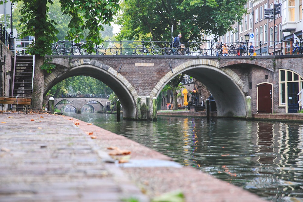 brown concrete bridge over river during daytime