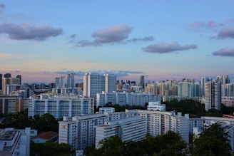 city skyline under cloudy sky during daytime