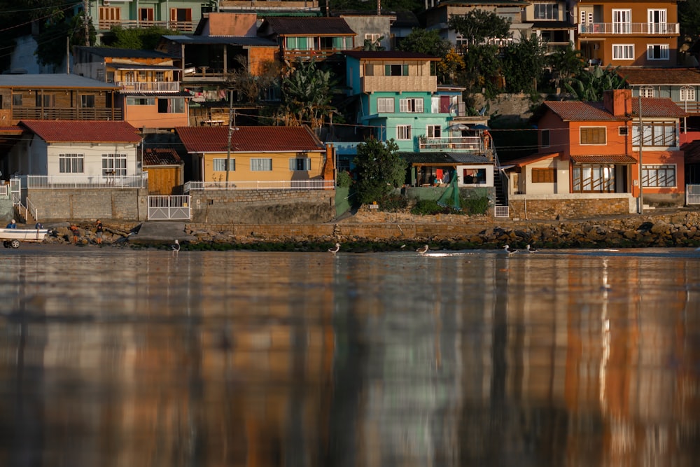 brown and white concrete building near body of water during daytime