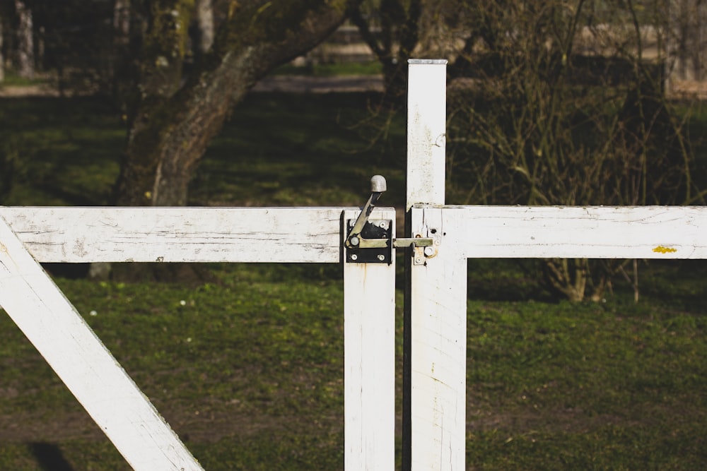 white wooden fence on green grass field