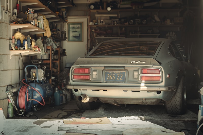 Datsun in Garage