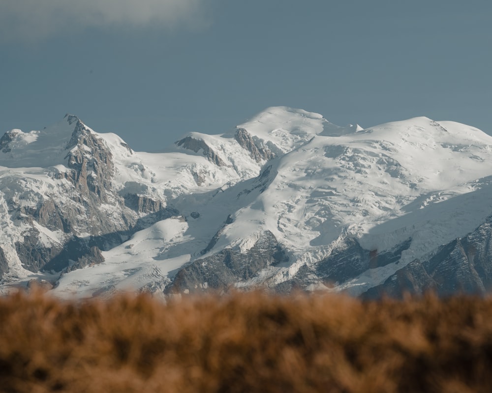 snow covered mountain during daytime