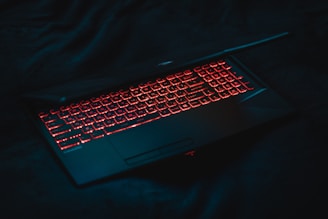 black and gray laptop computer