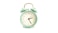 green and white alarm clock