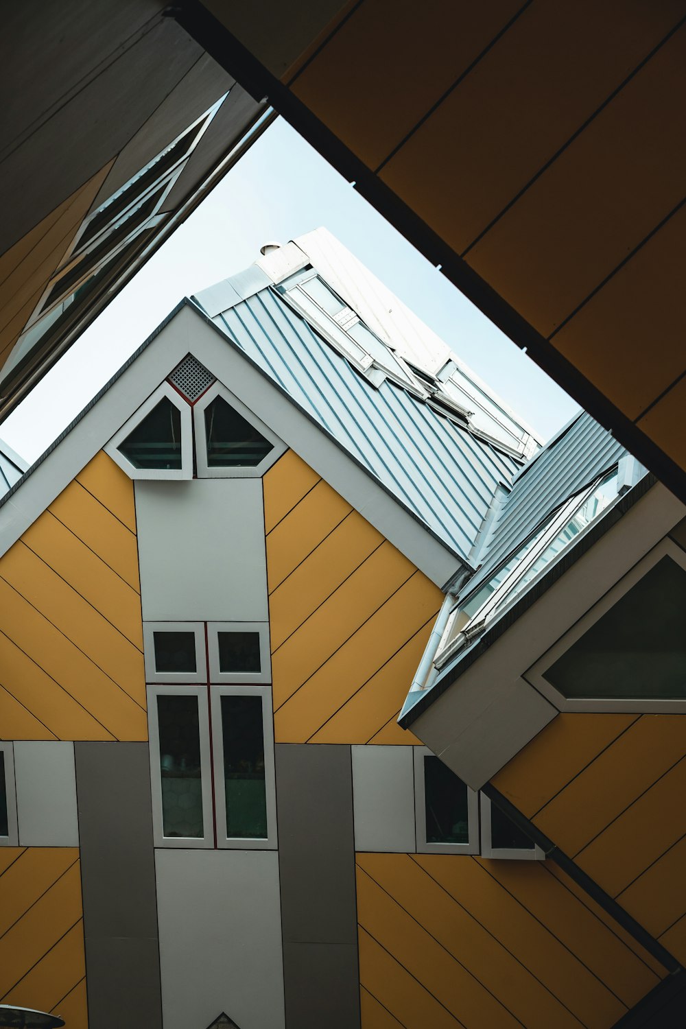 orange and white concrete building