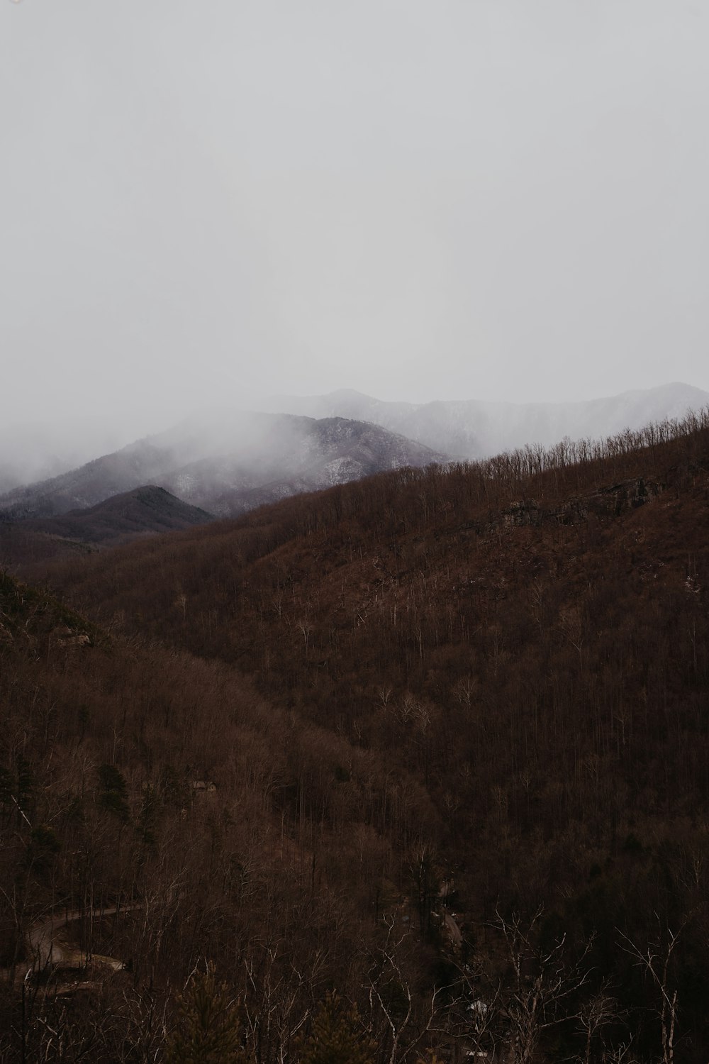 green and brown mountains under white sky during daytime