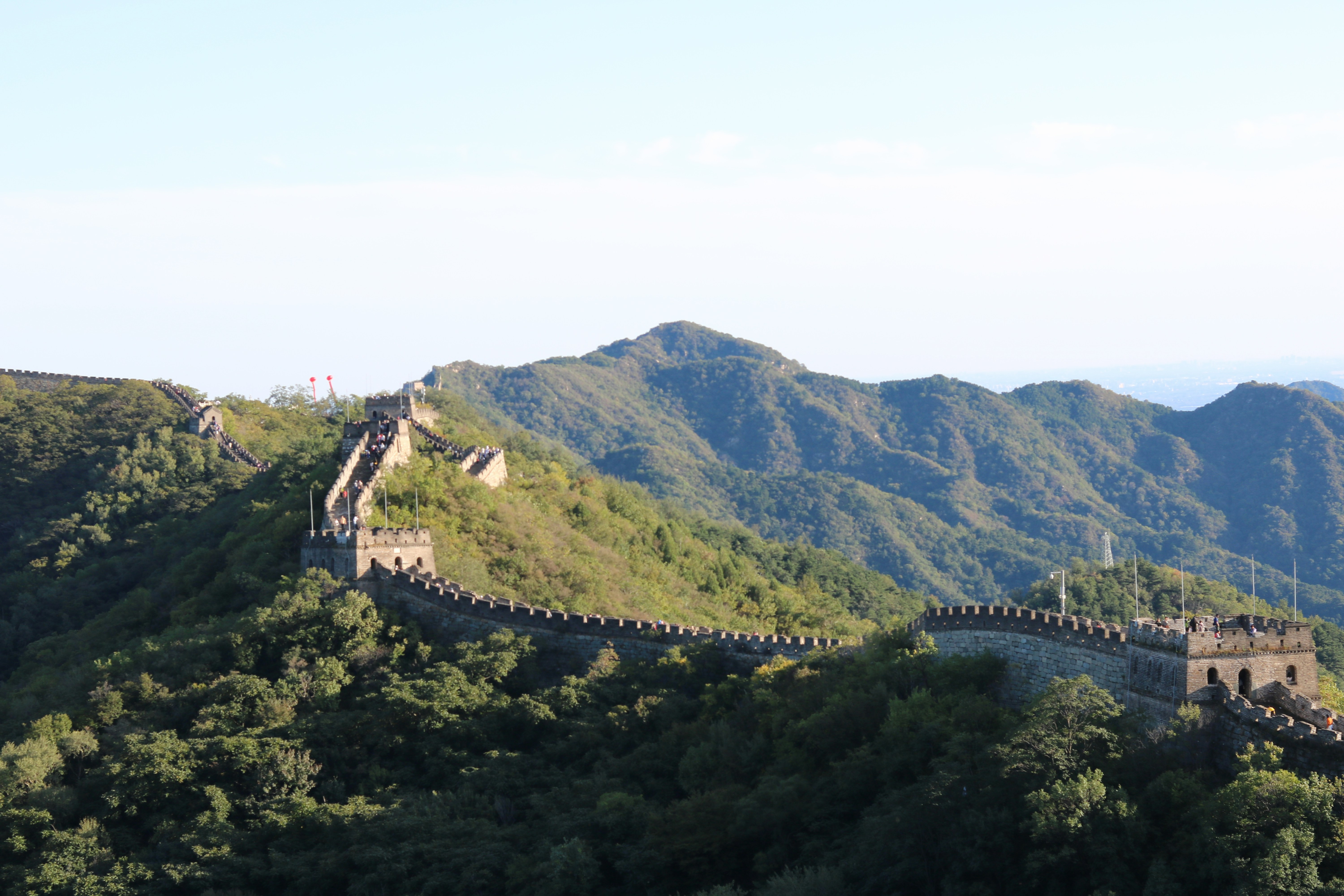 a view of the great wall of china