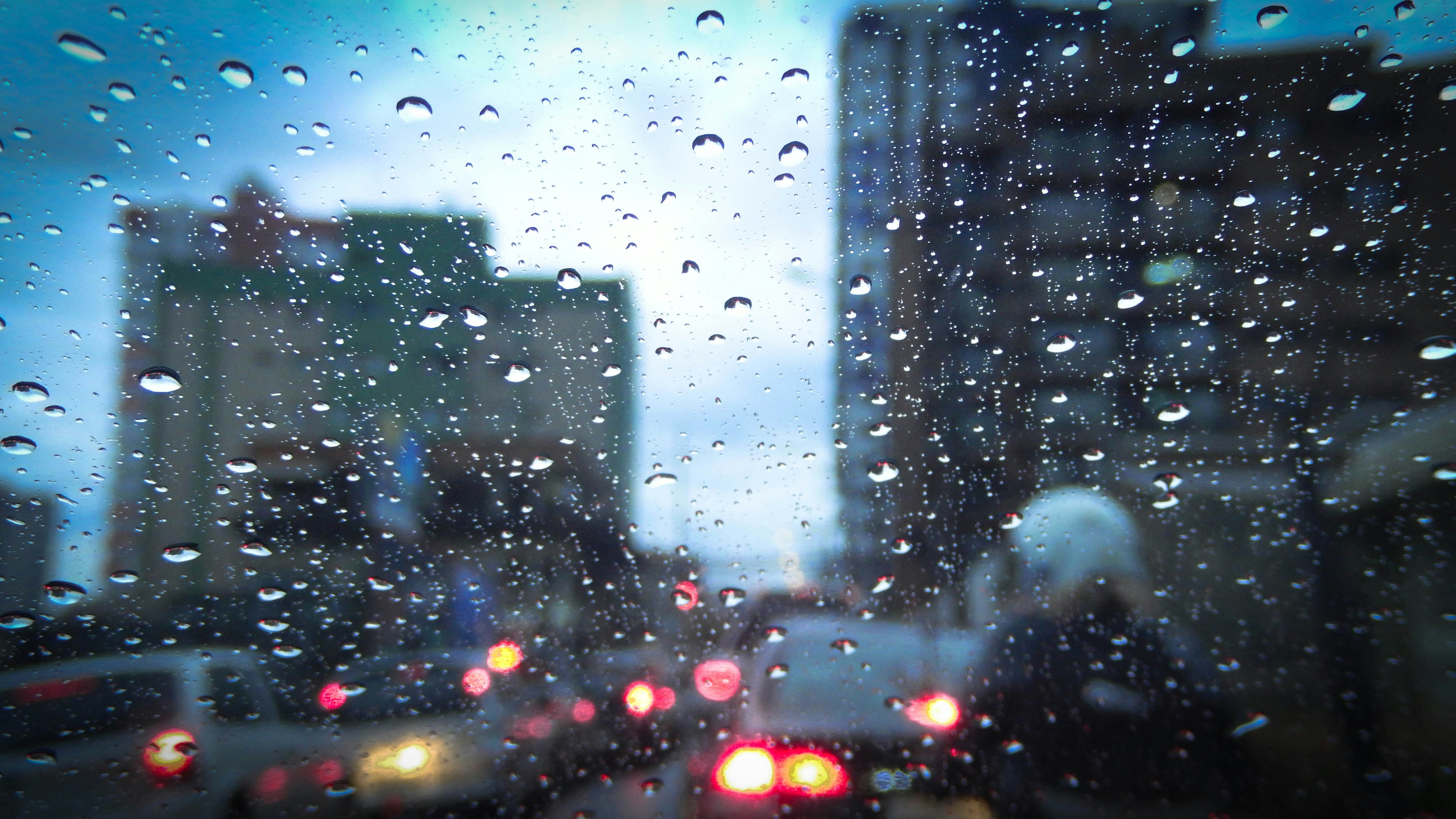 water droplets on glass window