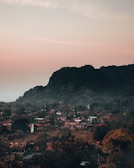 A serene landscape depicting a peaceful community setting.