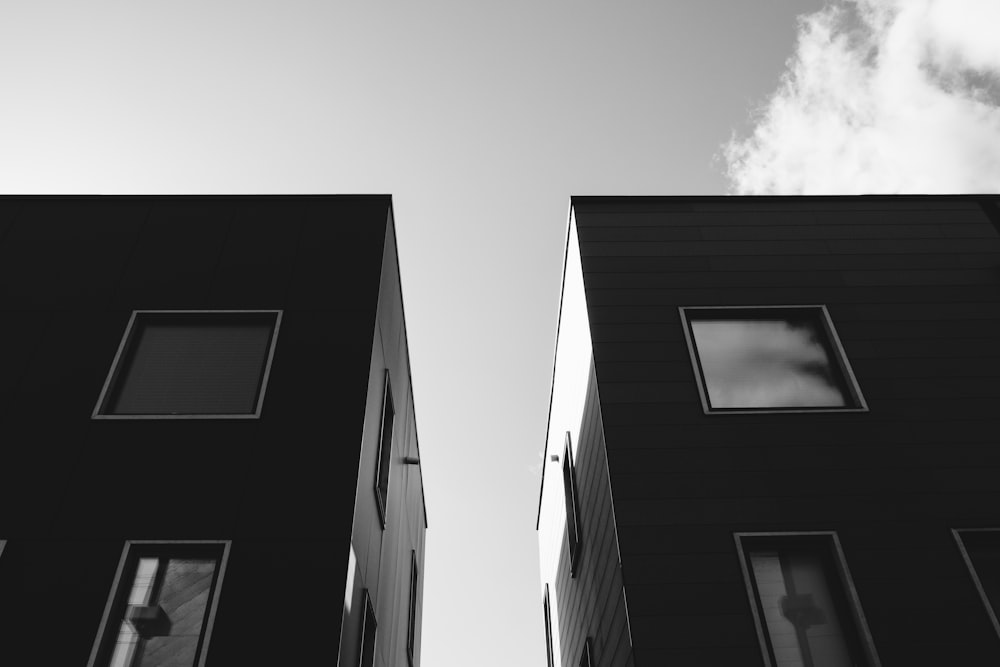 grayscale photo of concrete building