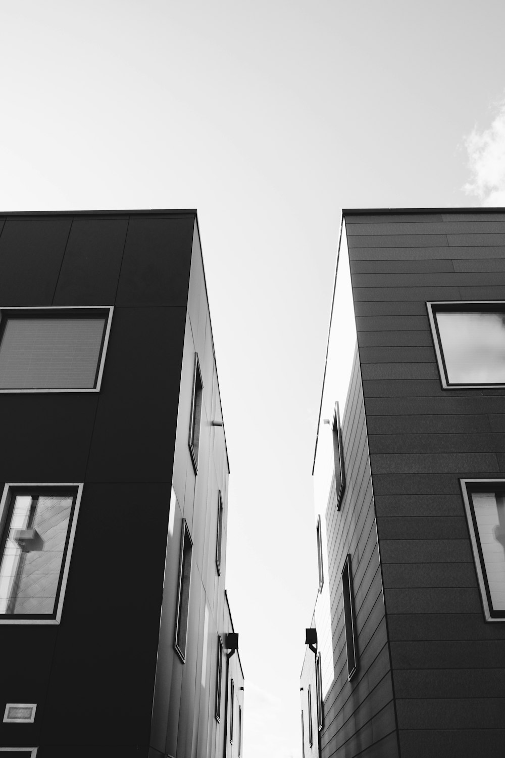 grayscale photo of concrete building