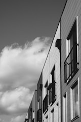 grayscale photo of concrete building