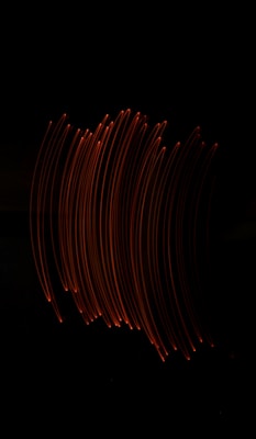 orange light on dark room