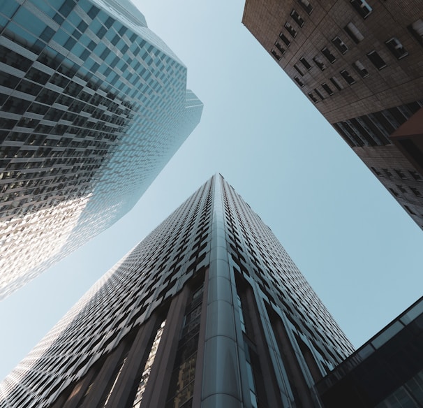 low angle photography of high rise buildings