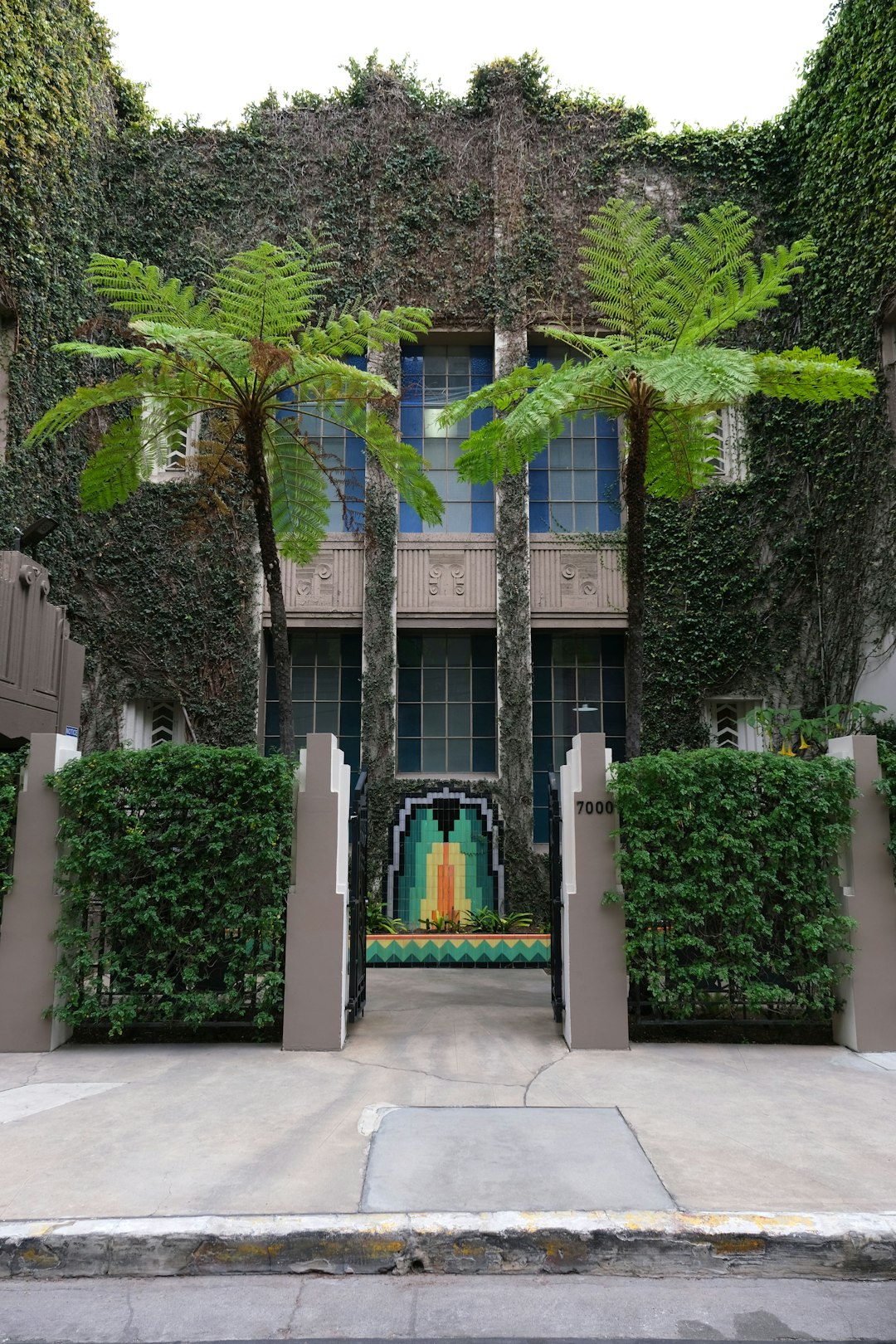 green trees in front of gray concrete building