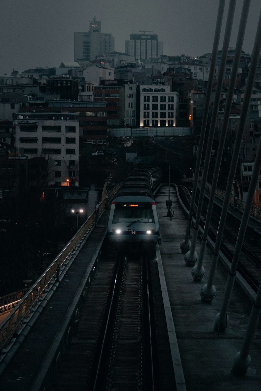 black car on the road during night time