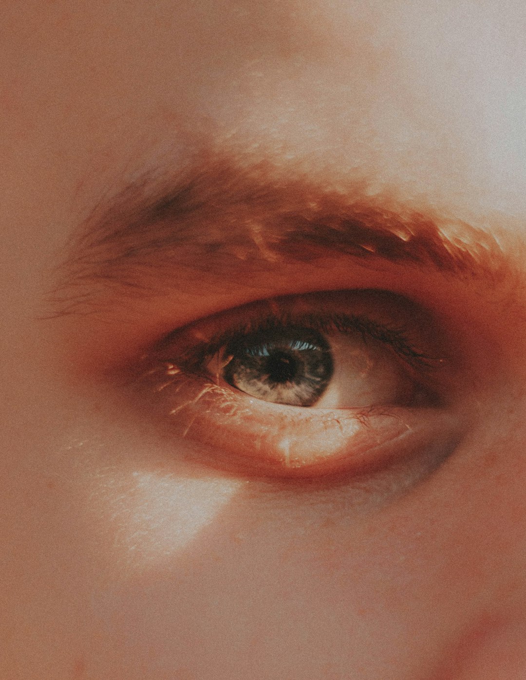 persons eye in close up