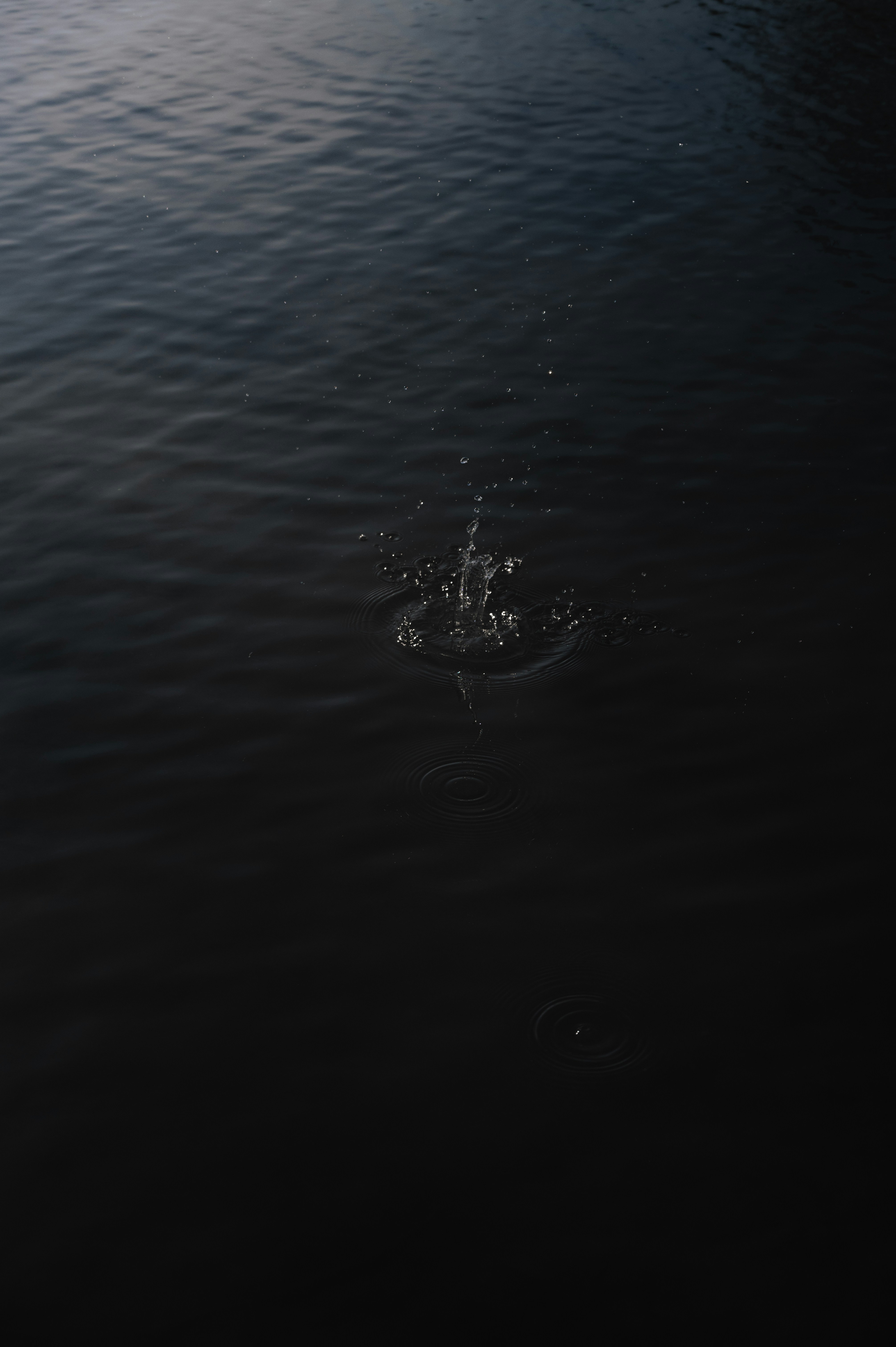 Wassertropfen auf Gewässer