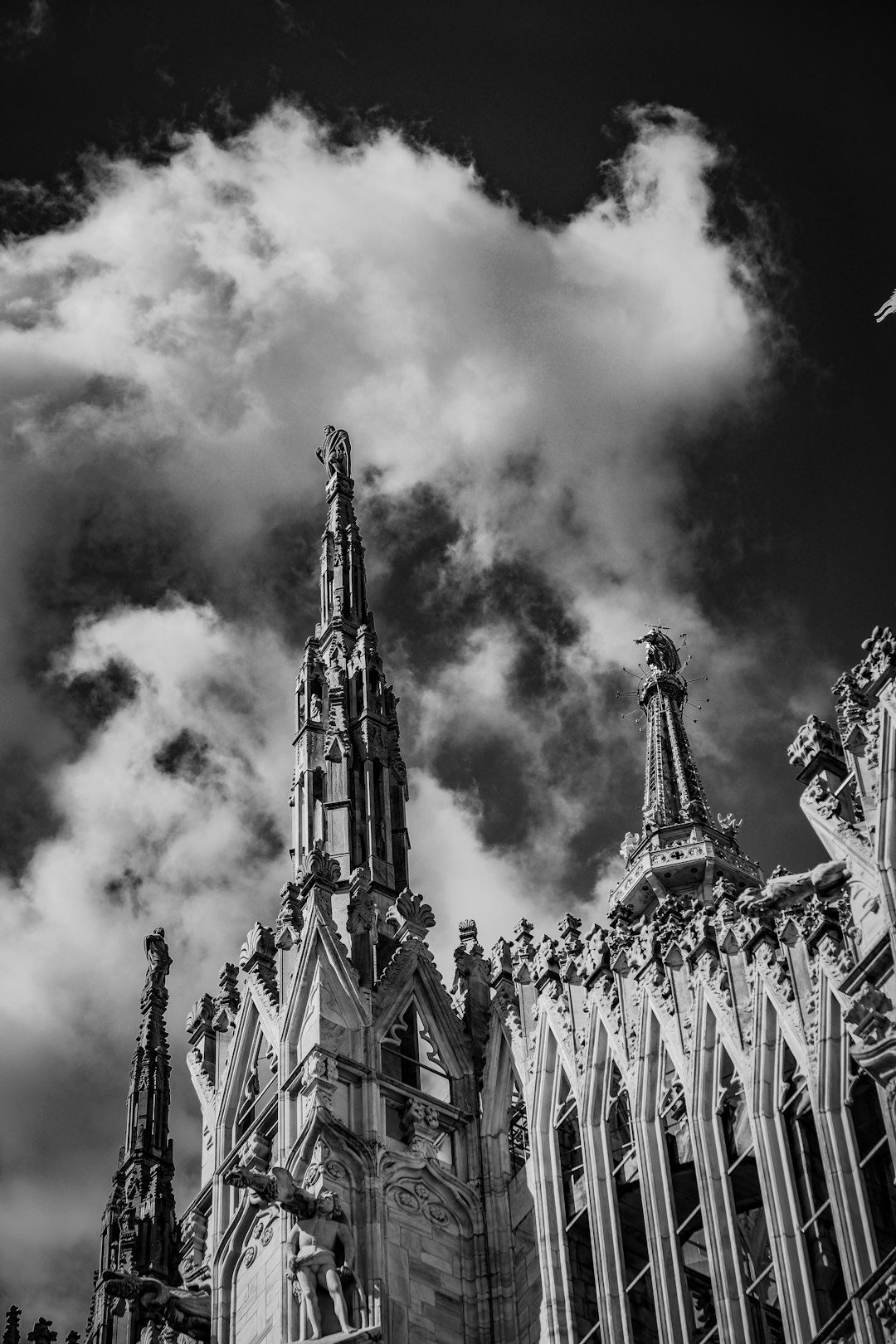 grayscale photo of eiffel tower