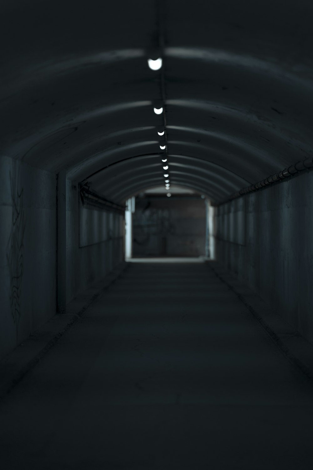 tunnel with light turned on during daytime