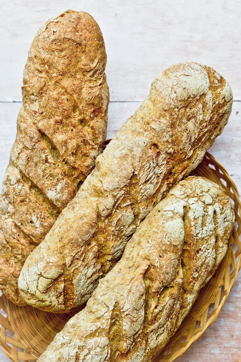 brown bread on brown woven basket