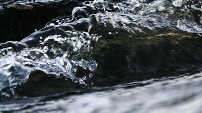 Close-up of flowing water symbolizing natural cycles and renewal.
