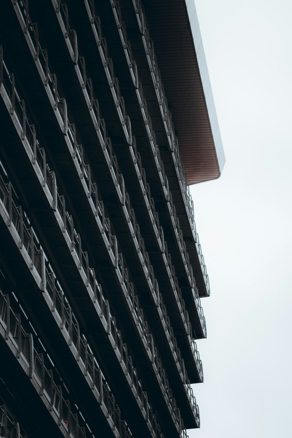 black and white concrete building