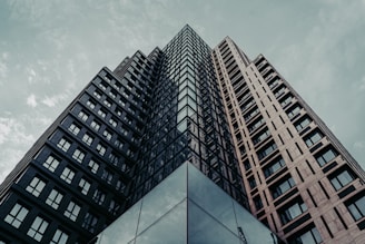 low angle photography of high rise building