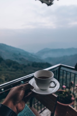 person holding white ceramic mug