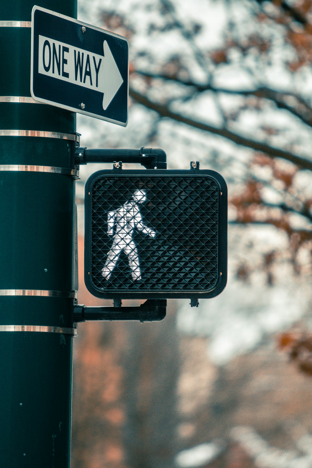 black and white traffic sign