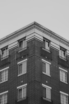 Photo of a modern architectural elevation showcasing clean lines and detailed brickwork.