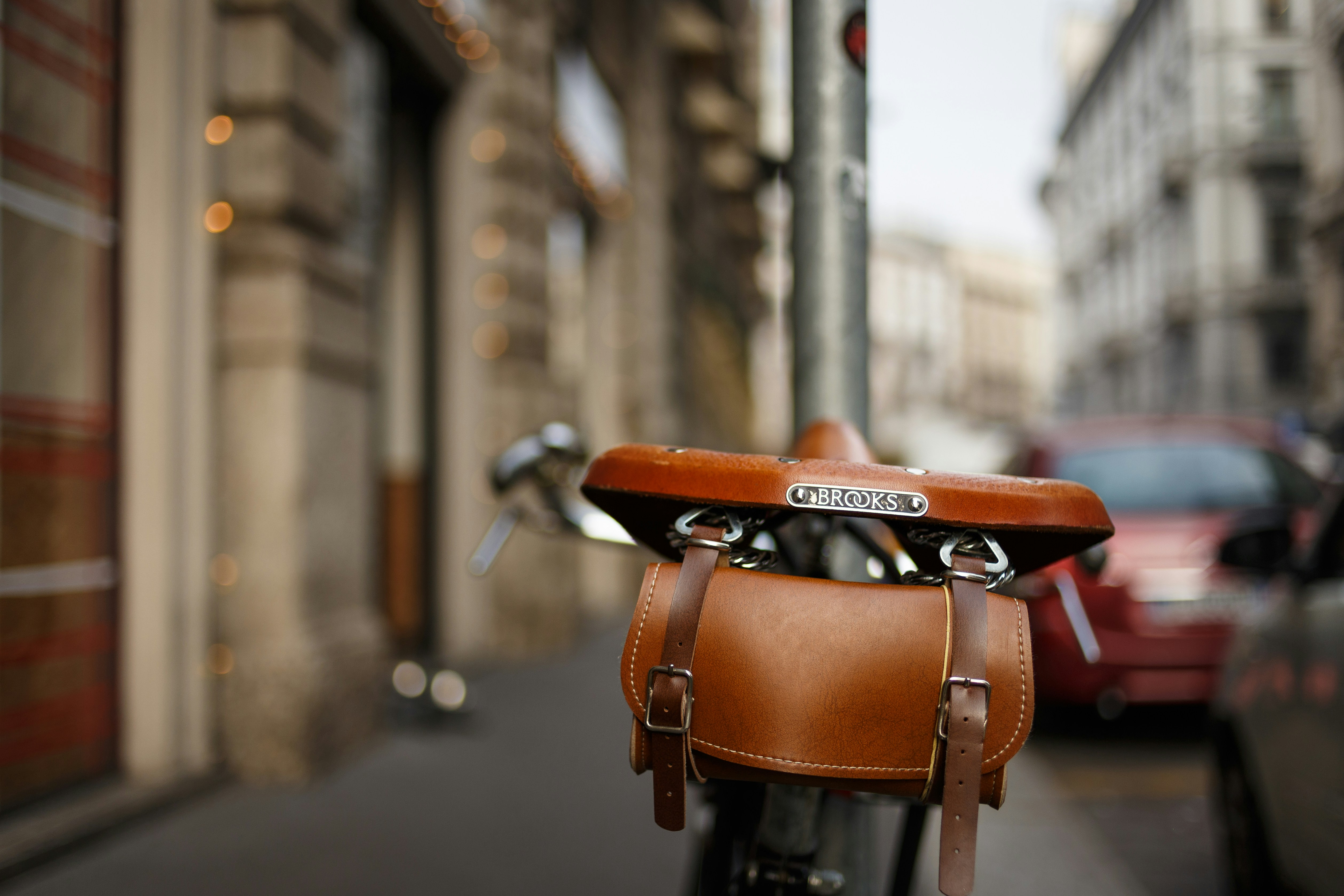 Tied bike in the streets of Milano