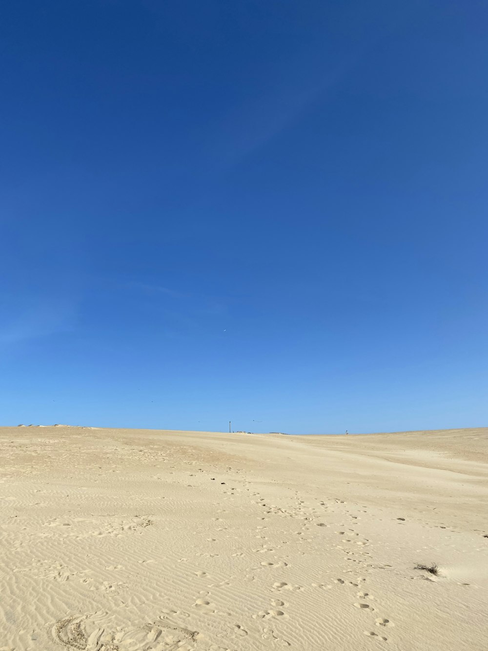 sable brun sous ciel bleu pendant la journée