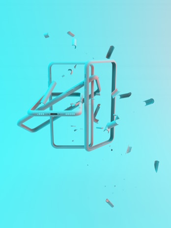 A modern geometric art piece with sharp lines and a touch of gold leaf.