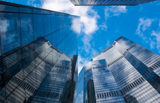 low angle photography of high rise building