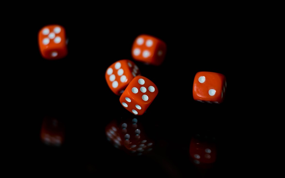 red and white dice lot