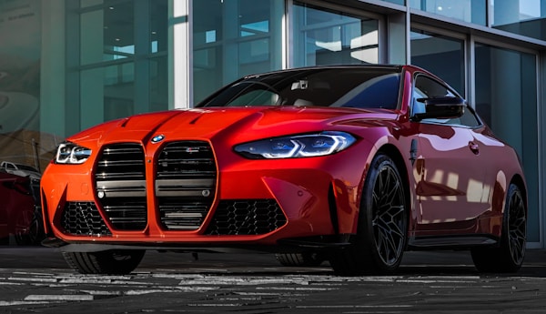 Modern car on highway