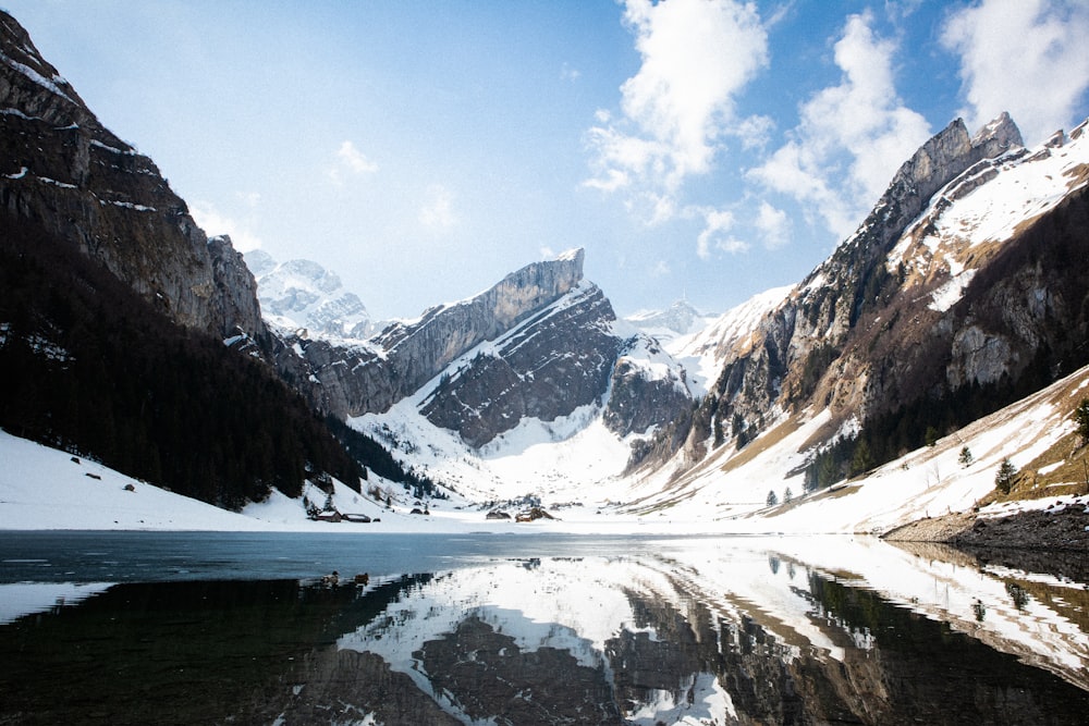 snow covered mountains during daytime