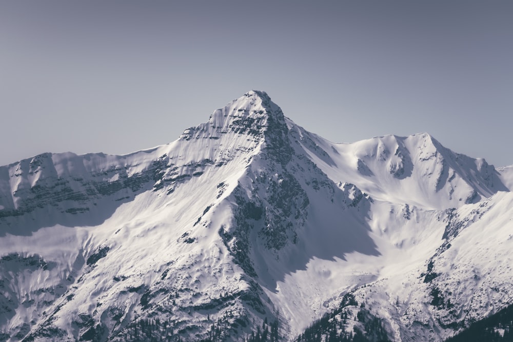 snow covered mountain under blue sky during daytime