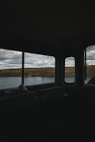 A scenic view from the vehicle's window during a ride.