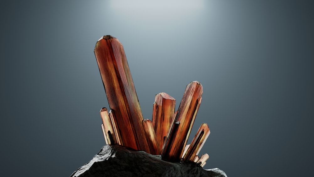 brown wooden sticks on white ice