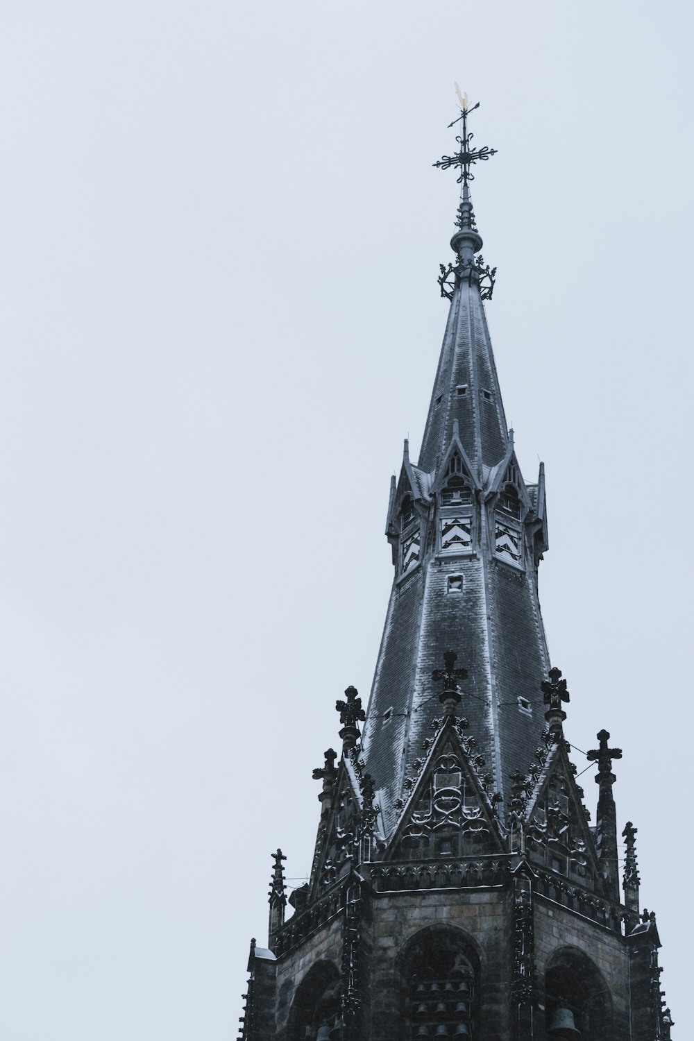 gray scale photo of concrete building