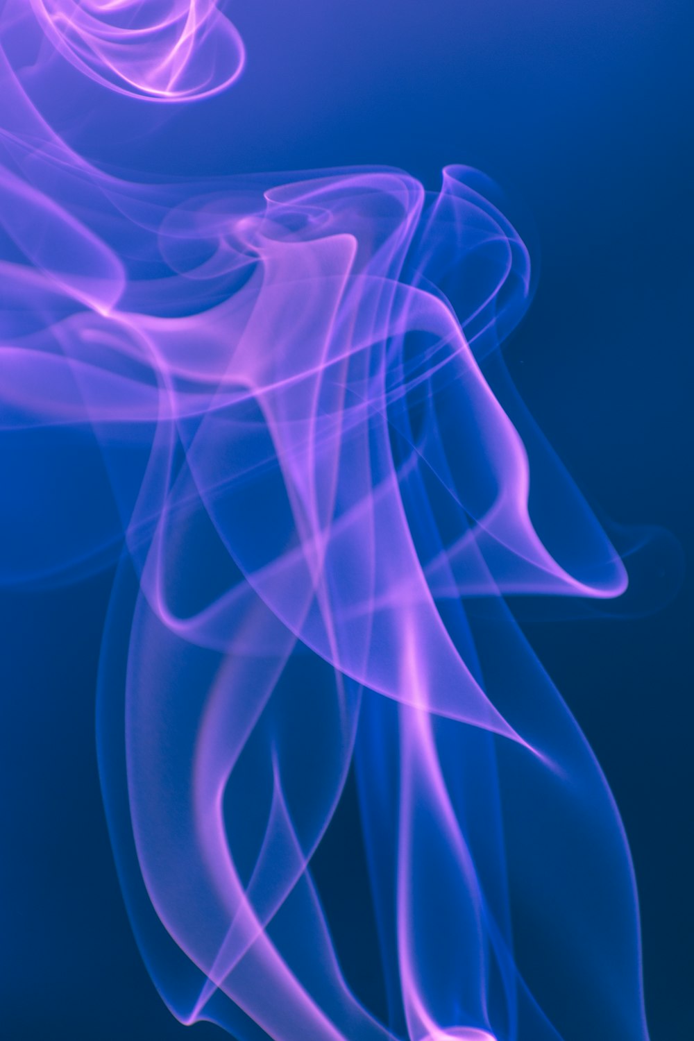 blue and white smoke illustration