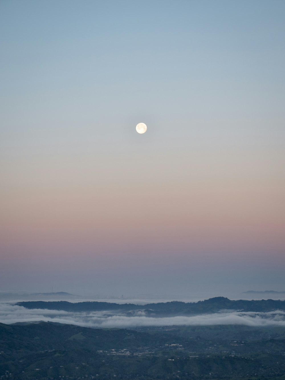 full moon over the mountains