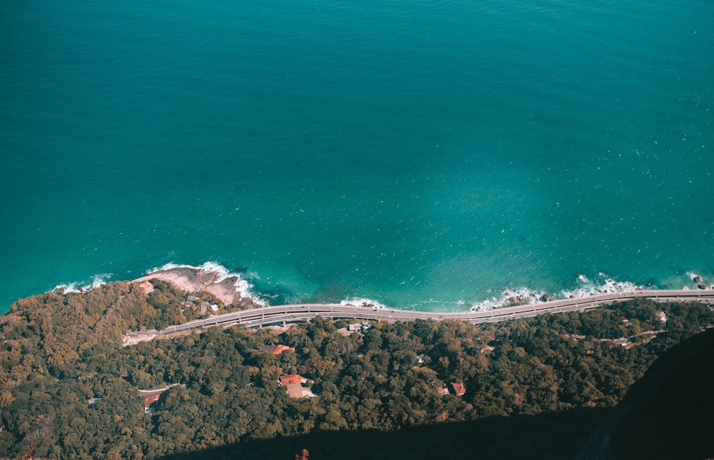 aerial view of body of water during daytime